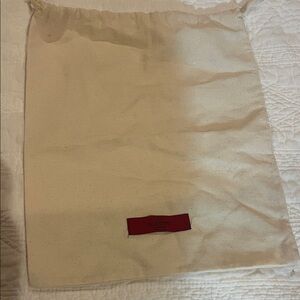 Valentino Cream Dust Bag with Red Logo